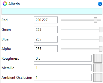 Image showing the Albedo user interface in a 3D Document