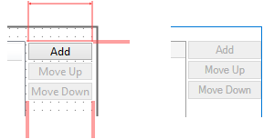 Image showing Action Button differences on the Child Specification list control.