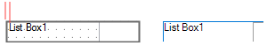 Image showing padding removed on the List Box control.
