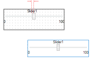 Image showing the caption on the Slider control.