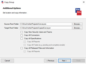 This shows the additional options that you can pick on the Addition Options page. 