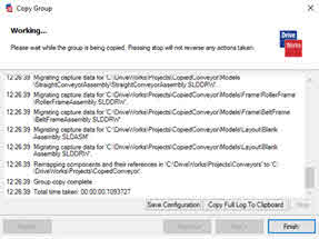 Clicking Finish to completer the process