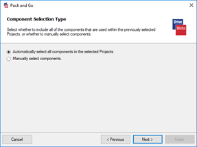 Select if Automatic or Manual component selection is required.